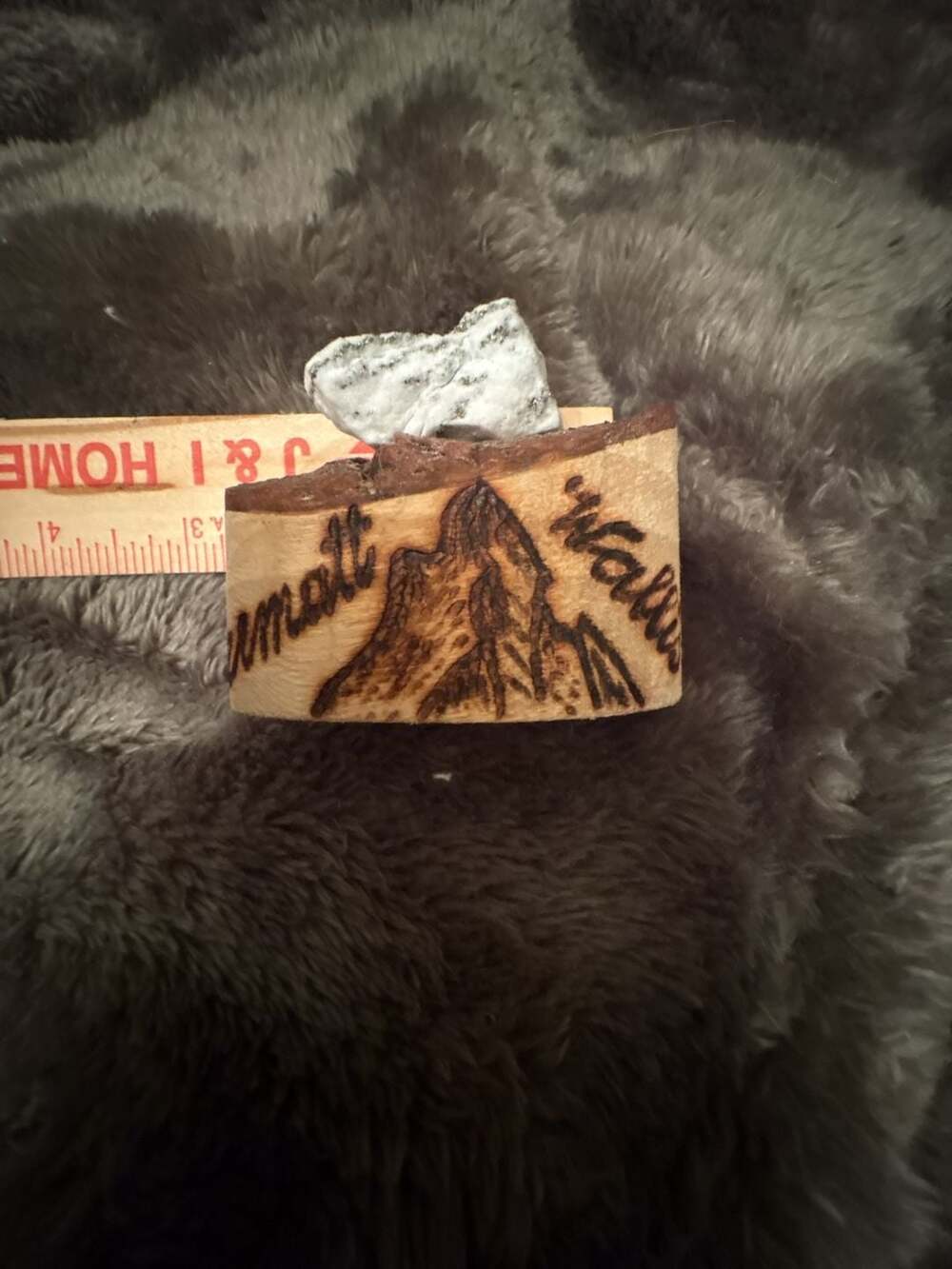 Wood Burned Pyrography Zermatt Wallis Mountain Souvenir Decor
